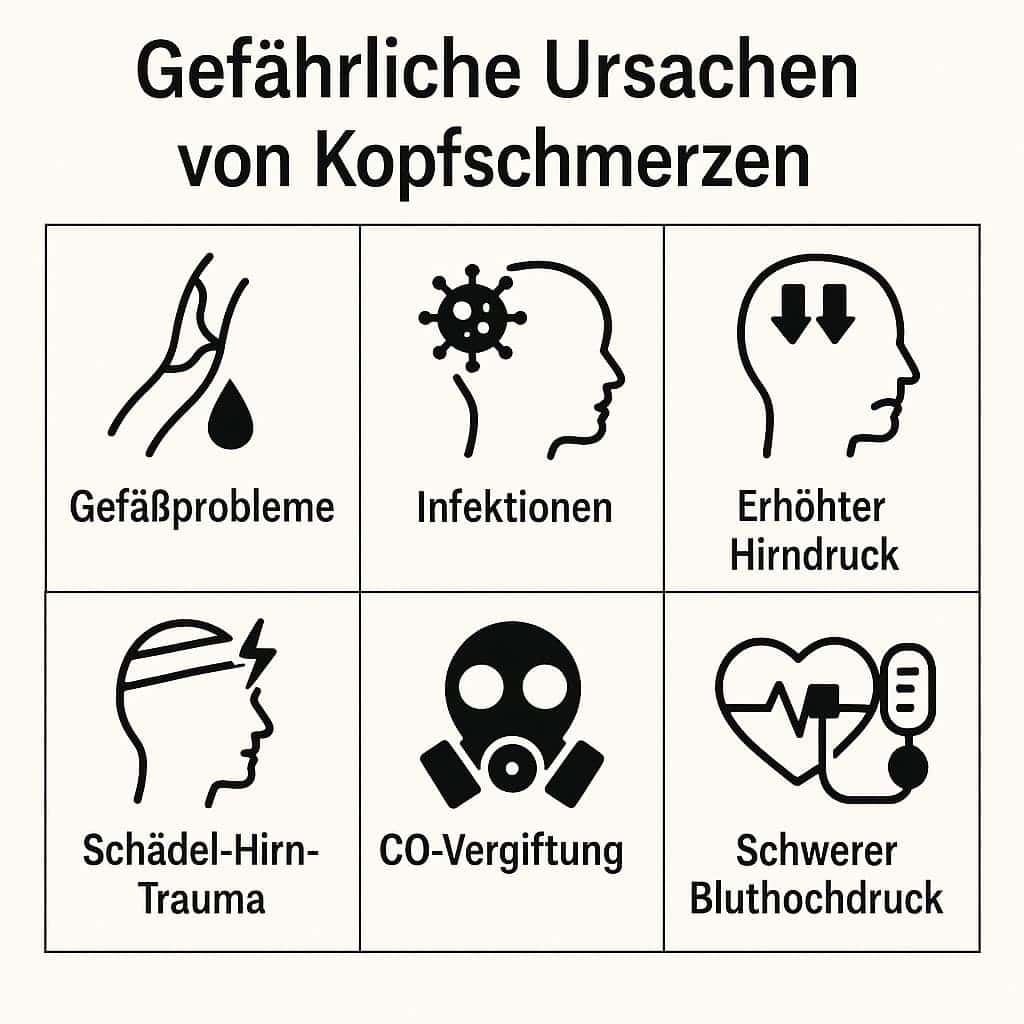 Inforgrafik In welchem Bereich sind Kopfschmerzen gefährlich 