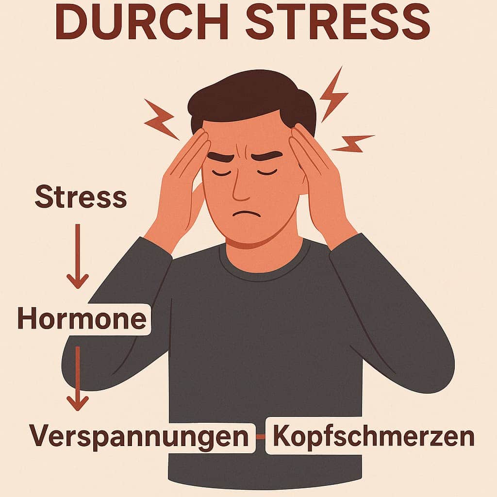 Migräne durch Stress Infografik